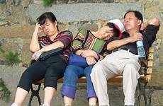 sleeping chinese people
