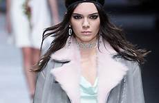 slip fashion nip model gigi runway versace hadid her suffers donna milano moda leading lead brunette army showing legs pack