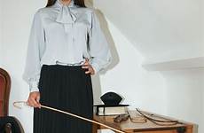 strict governess blouses cane attire shirts uniform