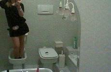 selfie toilet standing girl funny
