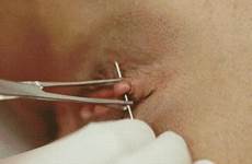clit torture clitoris pierced piercings needles
