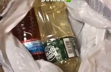 bottles urine dozens filled peed garbage dozen basement broread