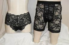 couples underwear matching panties lingerie lace boxers lesbian etsy totally set