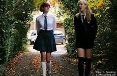 amelia spanking molly aaa school friendship unwanted being brats triple spankingblogg uniforms