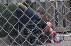 crackhead homeless blowie street wheelchair getting sloppy hooker spots busiest leaves camera when nom om