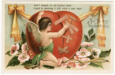 vintage valentine cards card broken hearts valentines books heart circa time origins brutal cupid fall these 1909 kean getty archive