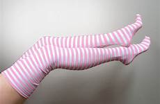 stocking pink seamed striped option choose purple grey light color