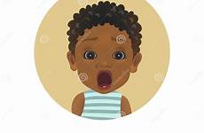 african baby avatar afro facial cute expression emoticon toddler child american smiley skinned dark scared emoji frightened afraid shocked winking