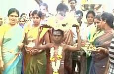 karnataka paraded drought villagers beating idol chanting viral ani