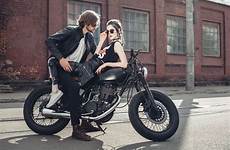 biker girl couple impress
