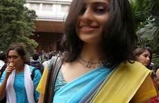 saree desi girls hot sexy beautiful pretty indian college cute sari navel india looks girl blue showing styles hottest women