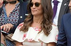 wardrobe malfunction dress middleton pippa wimbledon royal sister her accidentally she legs duchess cambridge crossing dressed red daily