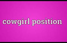 cowgirl position meaning