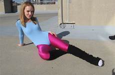 spandex girls girl tights shiny pink enjoy sun leg