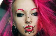 piercings facial body goth punk cyber piercing girl tattoos ear lip pink septum tattoo girls choose board tattoed cybergoth inked
