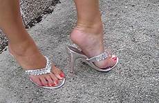 feet mature mules high thong heels sandals sexy toe legs pretty heeled walking open shoes choose board platform