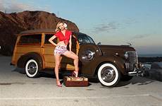 tiffany toth month babe playmate playboy garage classic cars