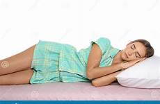 sleeping teen bed girl beautiful comfortable pillow beauty bedroom against stock