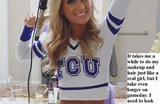 captions tg cheerleaders sissy instagram cheerleader caption girly caps girls cheerleading transgender tcu choose board feminization sparad från