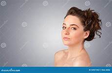 young girl naked portrait close beautiful stock background preview