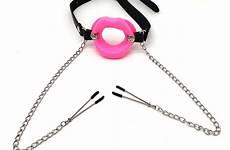 clamps bdsm mouth nipple clamp women ball gag slave adjustable bondage open sexy sex