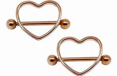 nipple piercing ring yh sexy girl heart shaped golden jewelry moon quality high