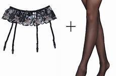 garter belts garters women sexy set stocking clothing lady embroidery floral female underwear