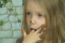 licking girl little fingers eating child her finger stock licks shutterstock footage chocolate