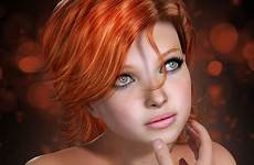 3d character girl models characters women cg cover amazing daily redhead webneel
