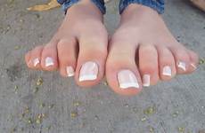 french pedicure tip cute