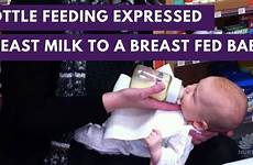 milk breast expressed feeding baby fed bottle