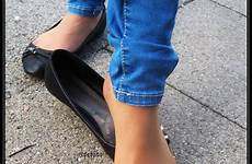 feet nylon toes jeans shots ballerina suntan