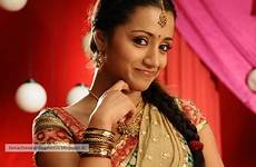 trisha krishnan beautiful hot actress saree expressions indian hq tamil rare half
