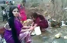 bathing woman village women