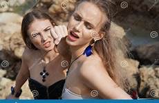 fighting women two dreamstime punching stock preview