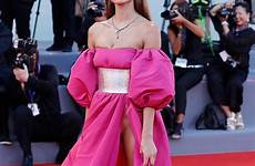 dayane mello salemi giulia carpet venice red festival film crotch italian models pink revealing display they which imagination nothing their