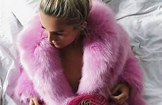fur fashion coat pink women coats furs bed beautiful wearing choose board outfit autumn model belt rosa