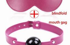 bdsm mouth gag set ball tools open 2pcs blindfold bondage mask toy eye leather sex