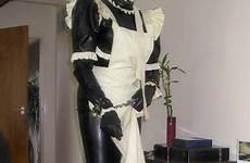 maid latex hobble parlor frilly maids cosplay