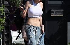 thorne bella crop top white leaving angeles los studio thefappening2015 gotceleb fappening sexy