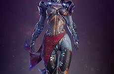 deviantart cyberpunk armor cgsociety arte scifi vasin guerriere cyborg splashnology remade