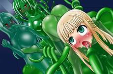 slime girl tentacle monster transformation goo fuck fucked tongue ear anal insertion rape green blonde female long corruption deletion flag