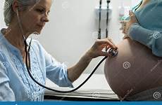 belly stethoscope examining caucasian