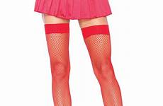 stockings red fishnet nylon