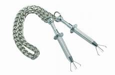 nipple steel adjustable torture clamps bondage restraints seins pinces sexuels acier chaîne métal réglable poitrine inoxydable