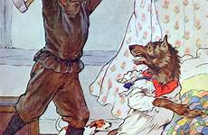 hood riding red little wolf grimm axeman fairy tale hope dunlap 1910s