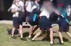 calamvale brawl schoolyard schoolgirls qld grabs emerges charges