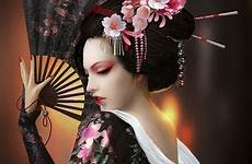 geisha painting belles kimono asiatique diy asiatiques gueixa diamondpaintings