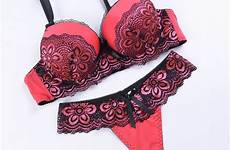 bra set sets sexy women lingerie panty underwear lace bow bras thongs push gather seamless female 90c tang 85c young