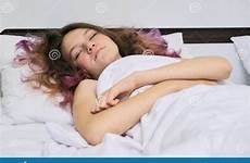 sleeping teen bed girl